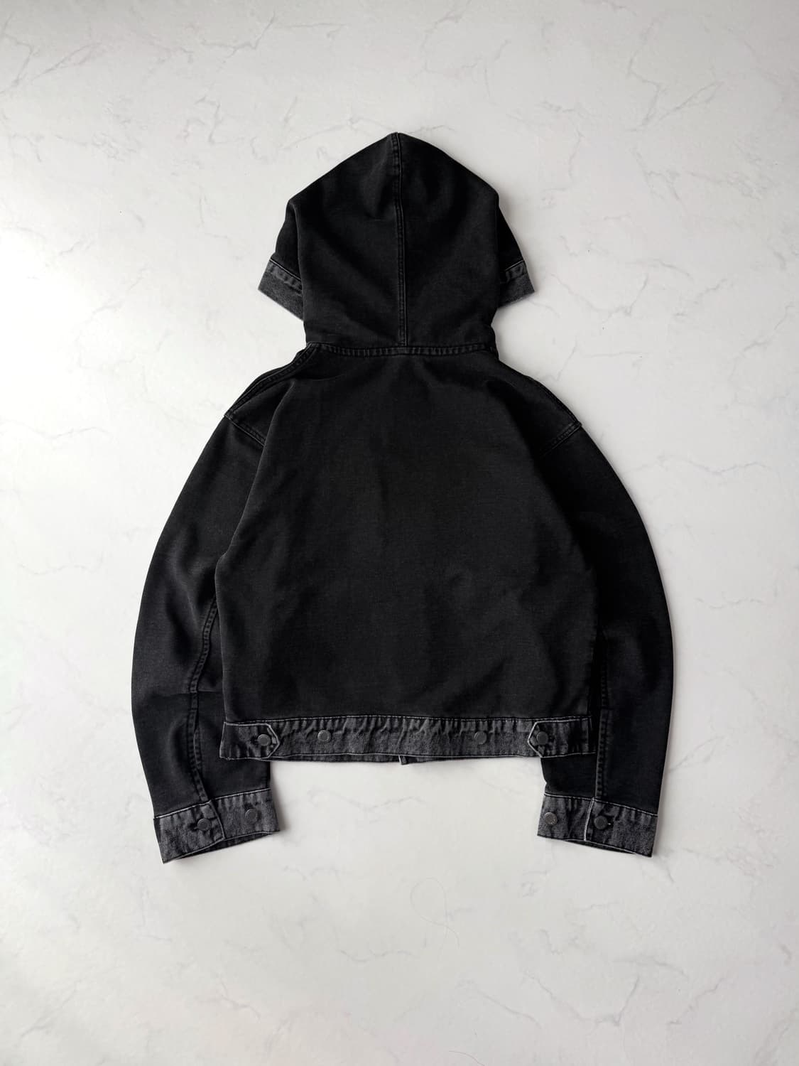 TΣist Denim × Sweat Blend Hoodie / Black 상품이미지2