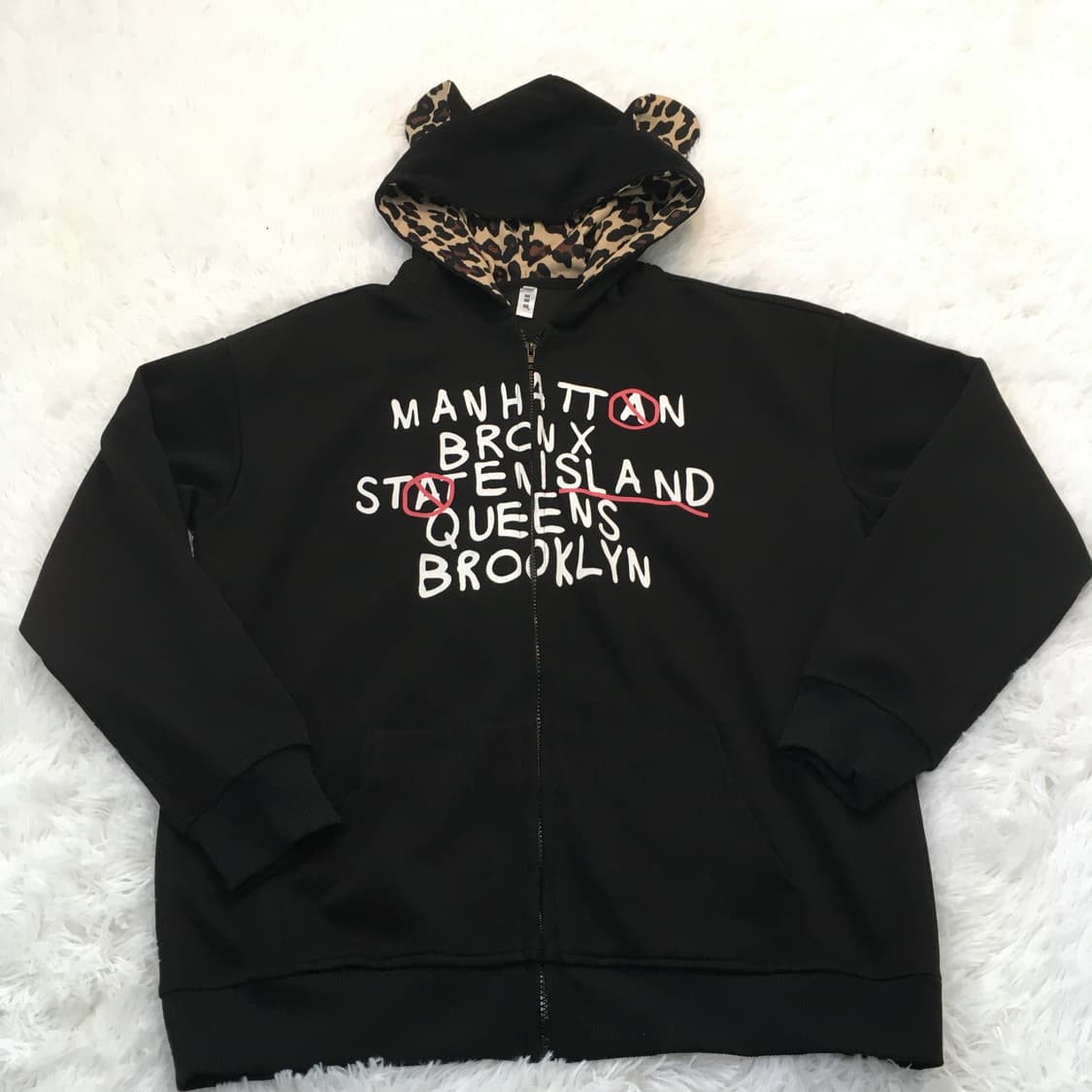 빈티지 레오파드 후드 집업 y2k 스트릿 갸루 펑키 일본빈티지738 상품이미지1