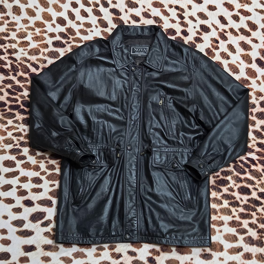 빈티지 리얼레더 가죽 사파리 자켓 상품이미지2