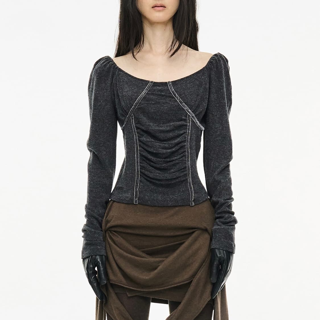 RUCHED SHIRRING TOP 상품이미지1