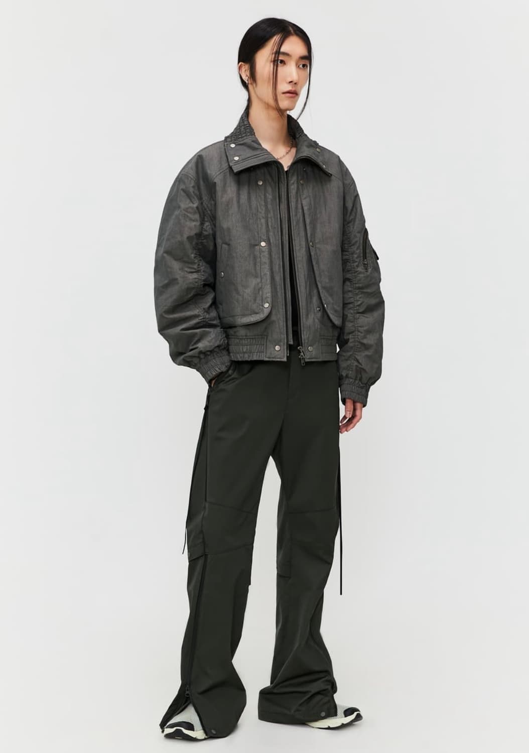 엘무드 스텔스 에어 봄버 자켓 밀리터리 그레이 상품이미지2
