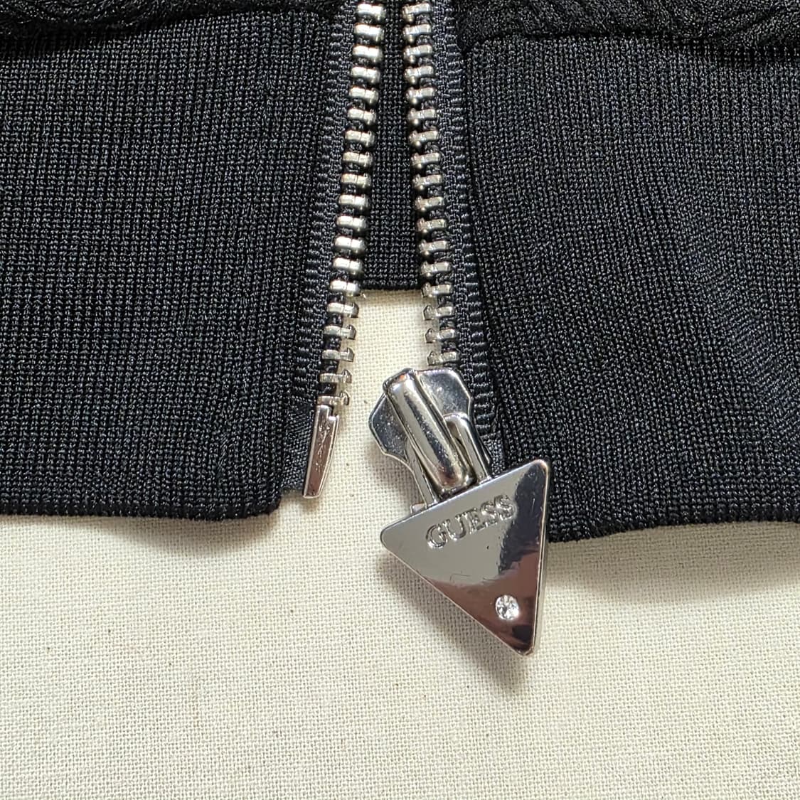 0754 게스 여성 블랙 레이스 봄버 자켓 S 상품이미지5