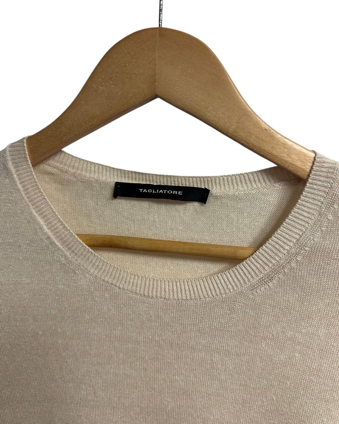 딸리아또레(TAGLIATORE) 린넨 라운드넥 반팔니트 52(XL) 상품이미지4