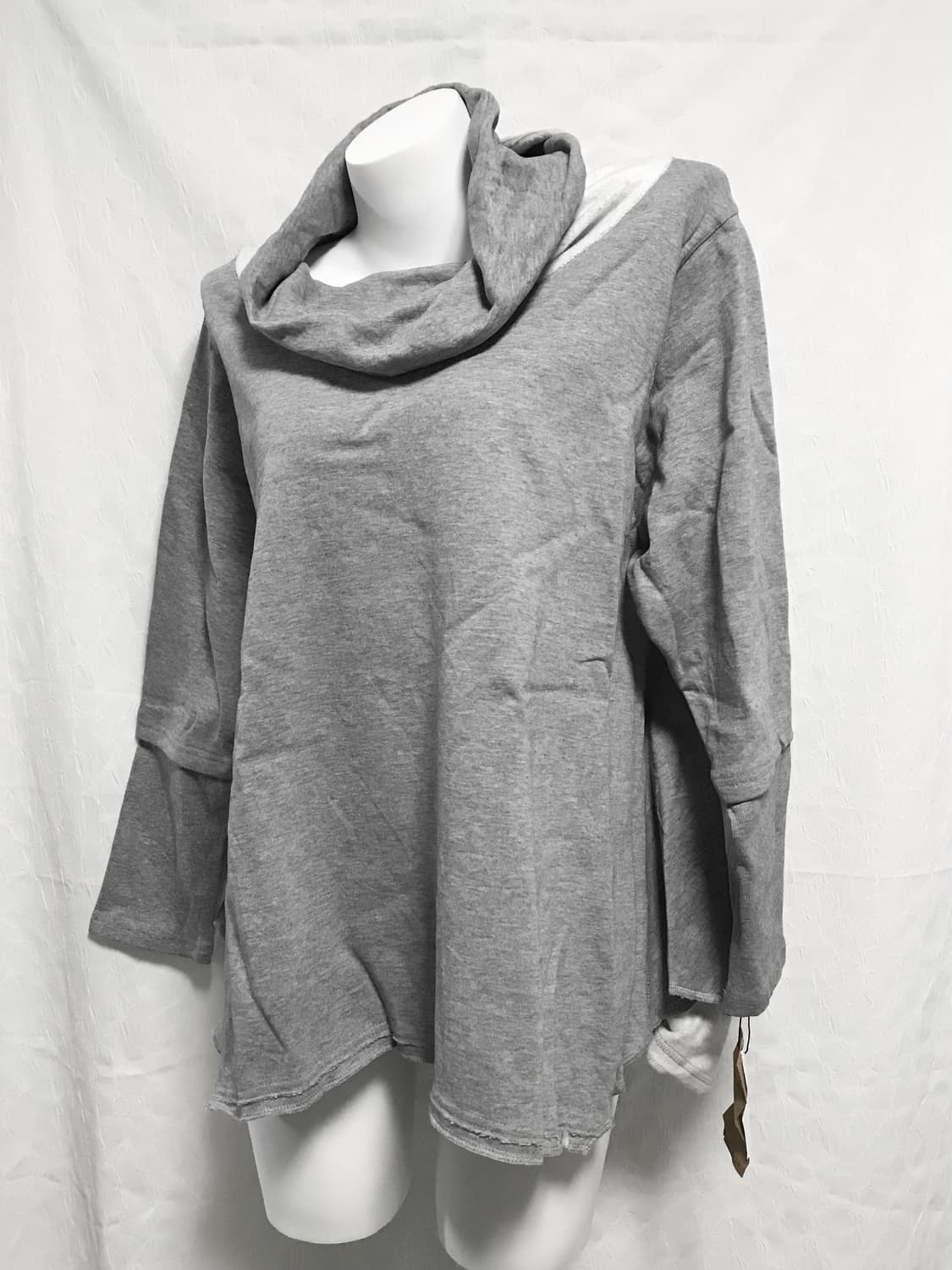 빈티지 드레이프 언발 롱슬리브 맨투맨 탑 상품이미지6