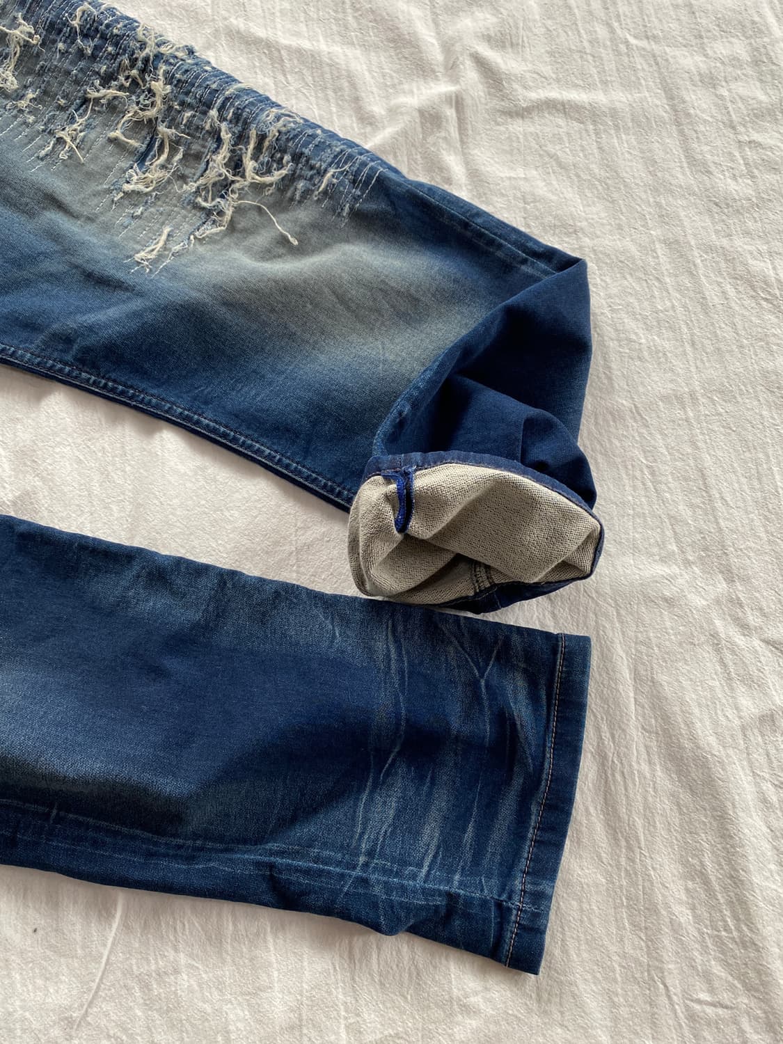 DIESEL 디젤 데님 스웻팬츠 BLUE 32 상품이미지6