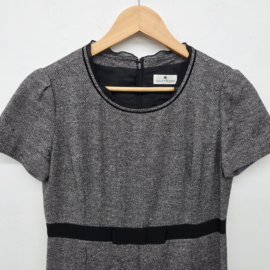 courreges 꾸레쥬 트위드 반팔 원피스 여s 상품이미지3