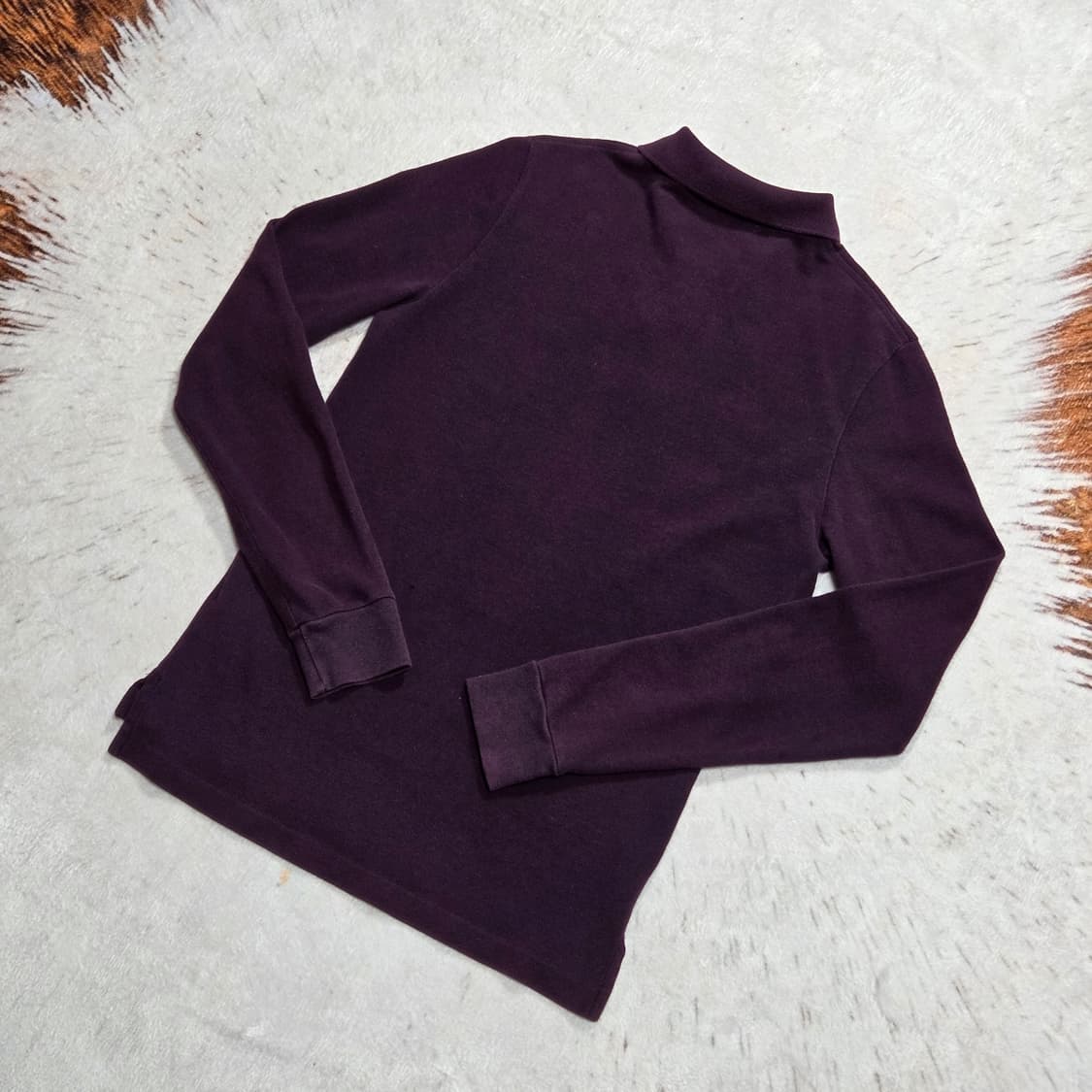 폴로 퍼플 카키 자수 PK 롱슬리브 상품이미지5