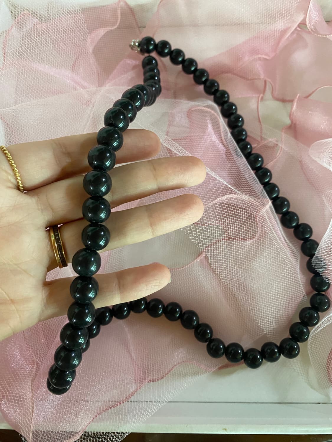블랙 비즈 목걸이  상품이미지4