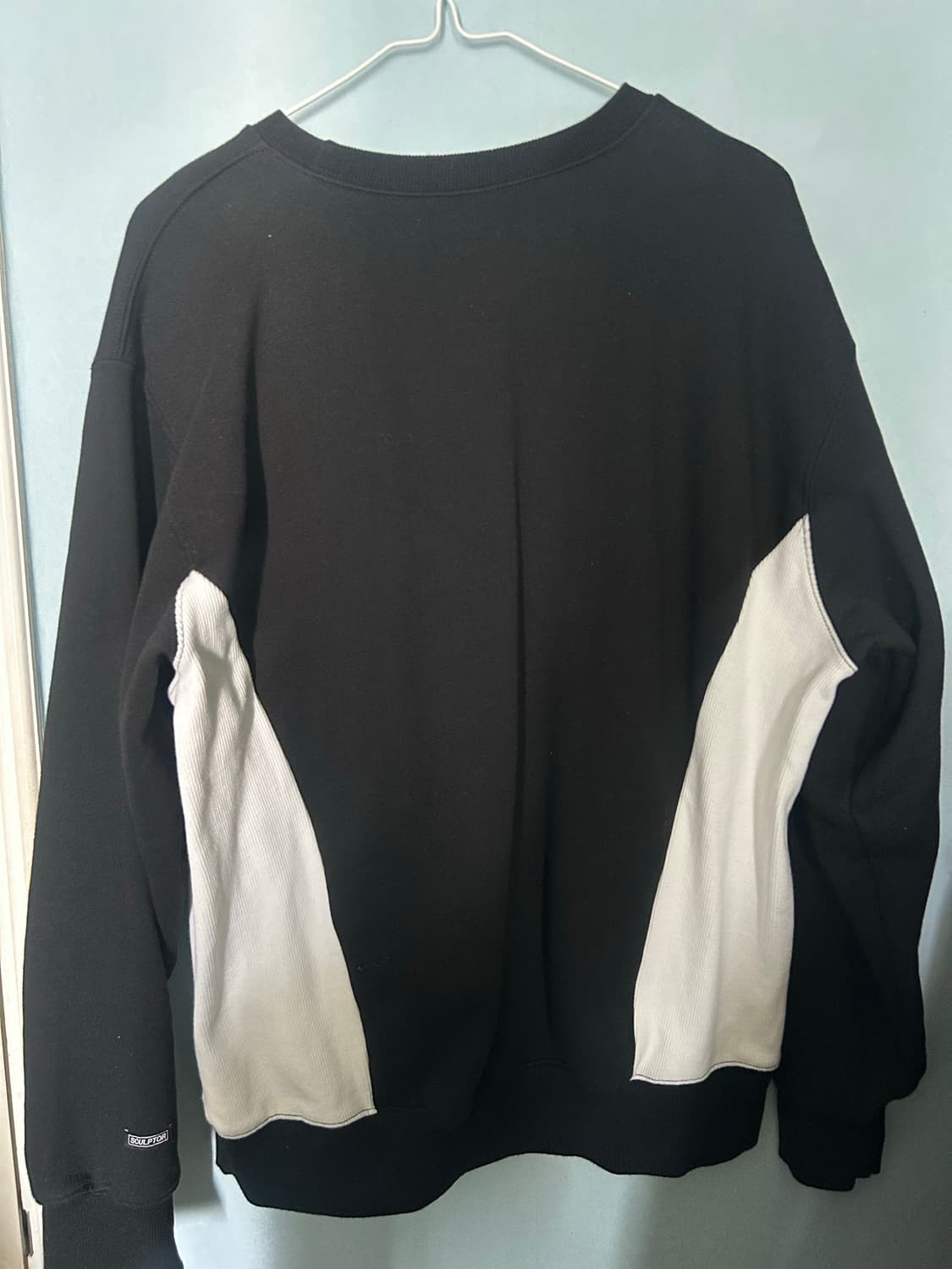Sports Color Block Sweatshirt Black mtm 상품이미지4