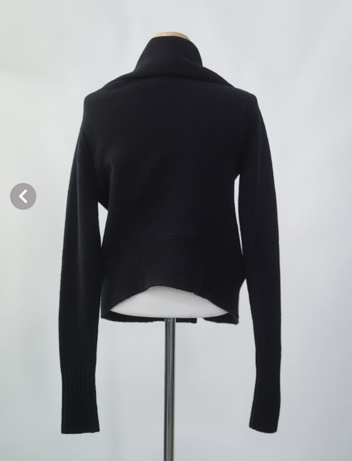 Dkny 빈티지 울100 언발 하이넥 드레이핑 가디건 아야즈 큐빈 파우닝 상품이미지2