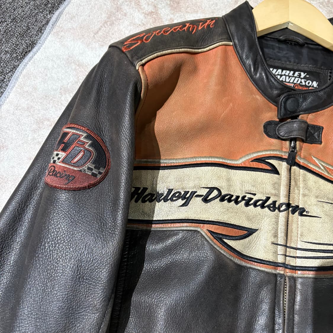 할리데이비슨 빈티지 소가죽 레더자켓 상품이미지4