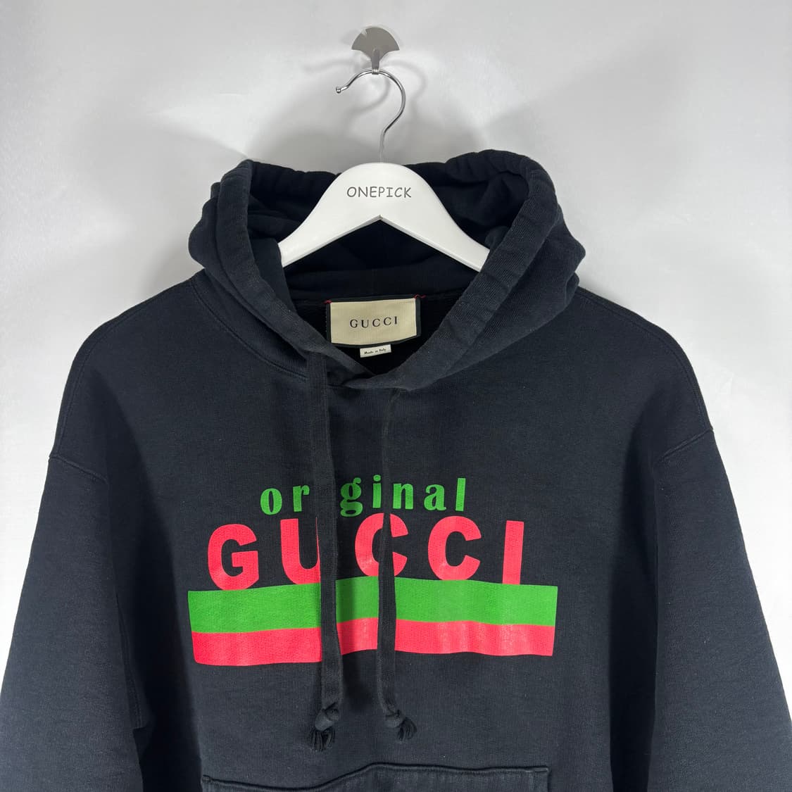 (SS급,정품)23SS구찌 오리지널 후드티 블랙 상품이미지4