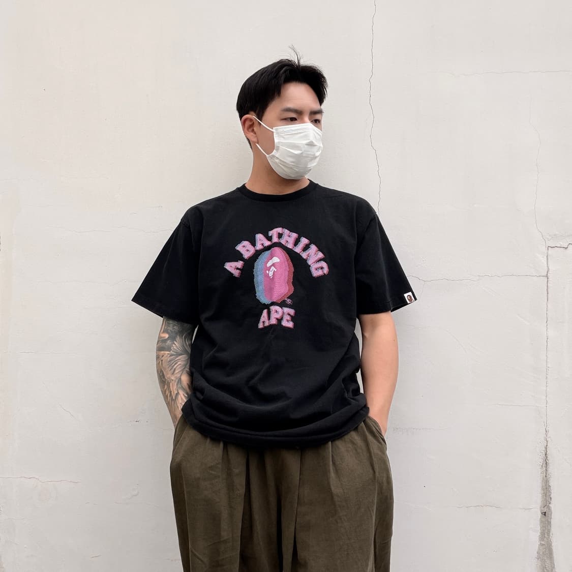 2XL)베이프 아트컬리지 반팔 티셔츠 상품이미지1