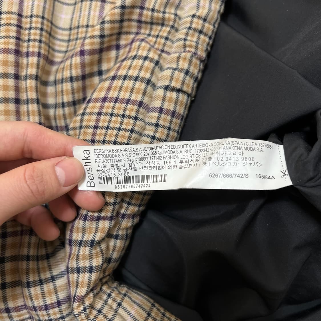 버쉬카 오버사이즈 헤비 다운 체크 패딩 S/90  상품이미지5