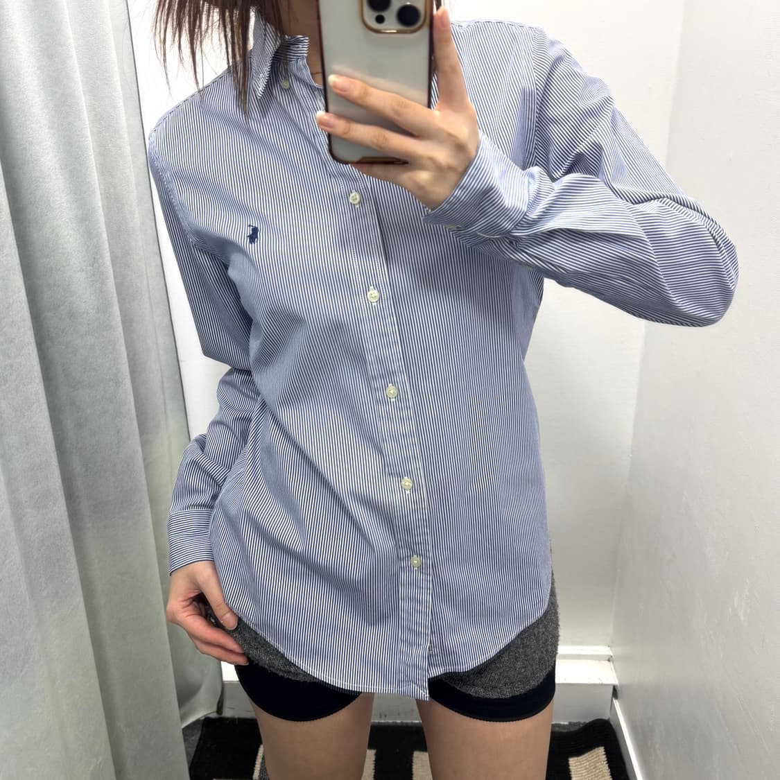 랄프로렌 블루 화이트 스트라이프 셔츠 상품이미지1