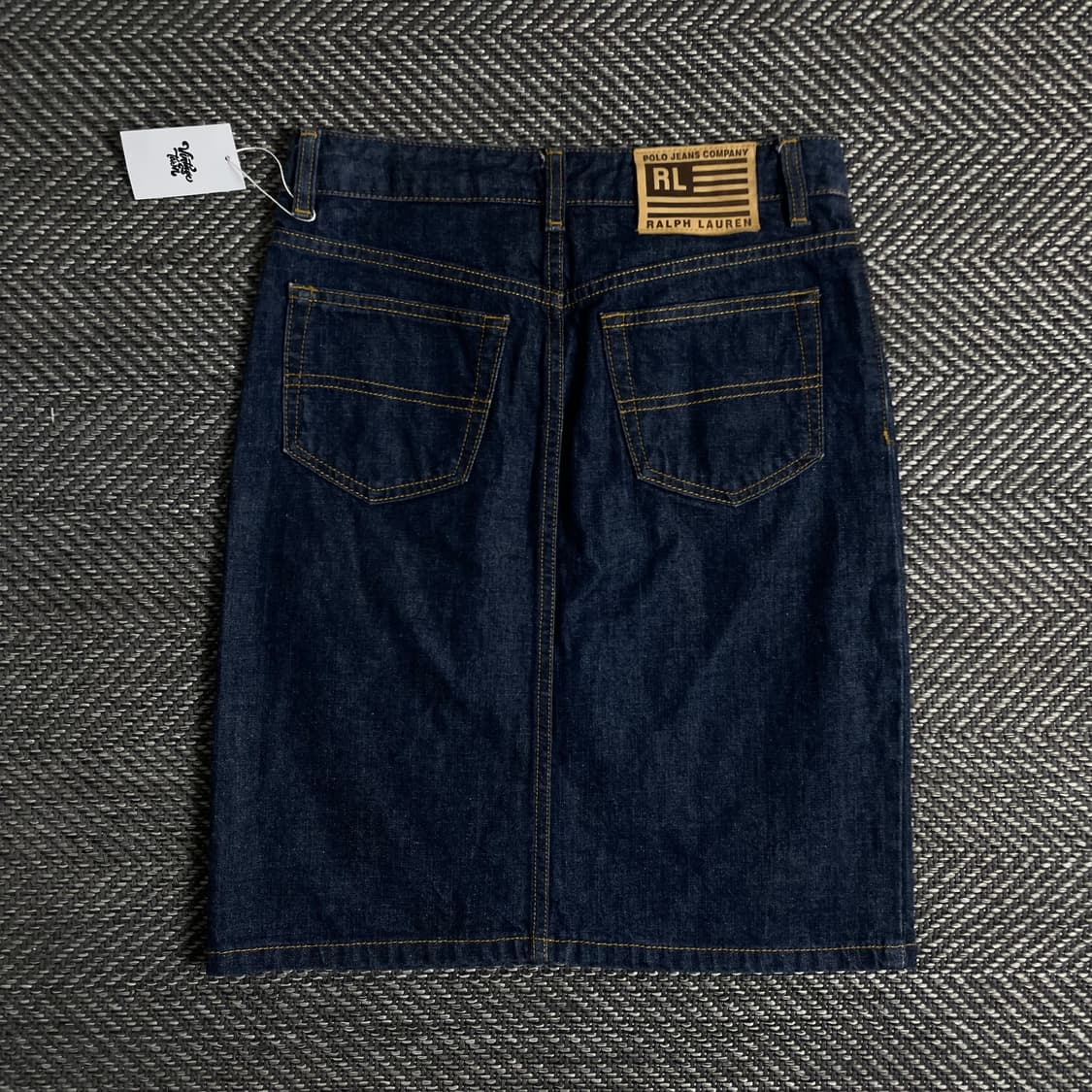 폴로 랄프로렌 레더 로고 데님 스커트 o 3364 상품이미지3