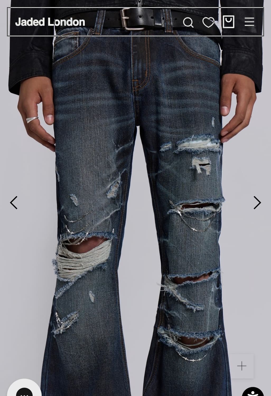 Jaded London Cross Chain Bootcut 상품이미지4