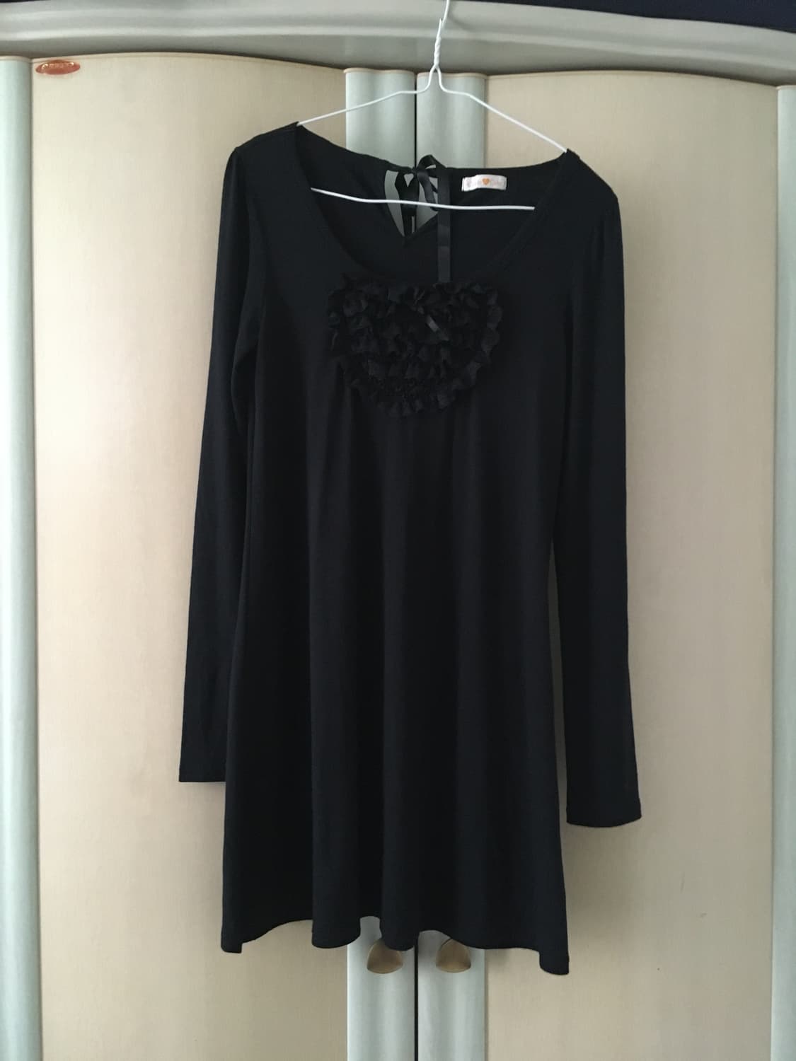 일본빈티지 블랙 원피스 블라우스 레이스 프릴 슬립 갸루 상품이미지1