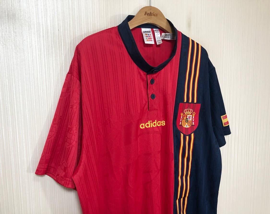 아디다스 96-97 스페인 축구국대 홈유니폼/레트로져지 3XL(115) 상품이미지5