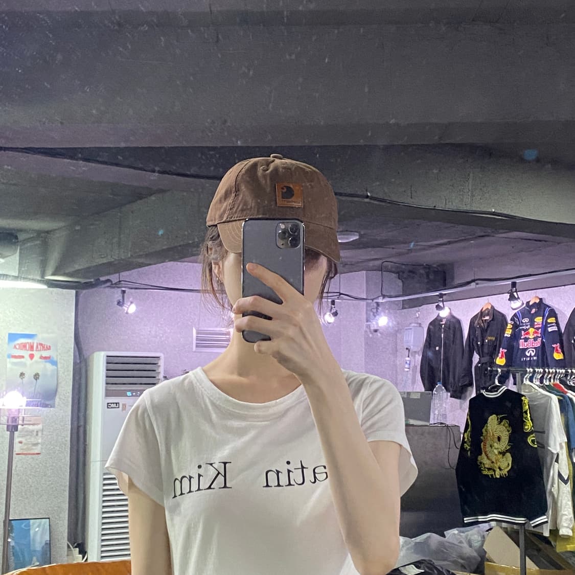 칼하트 센터로고 브라운 볼캡 B2338 상품이미지1