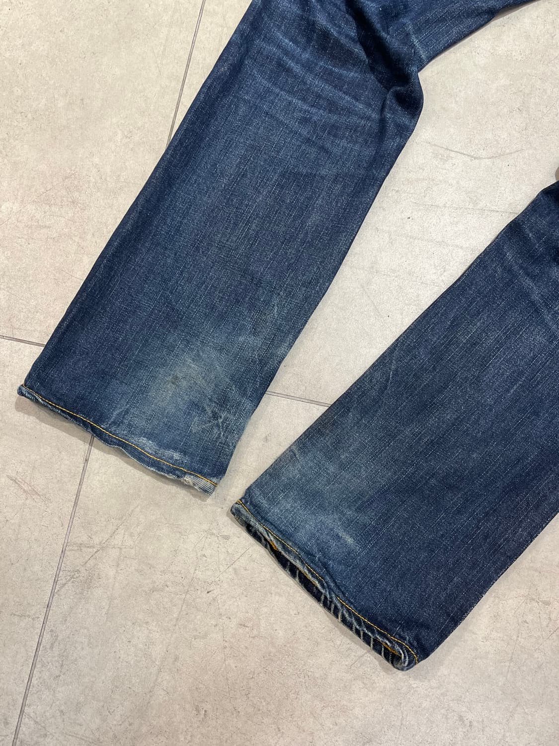 일본 빈티지 RUDIE’S 레터링 프린팅 와이드 데님 팬츠 상품이미지2