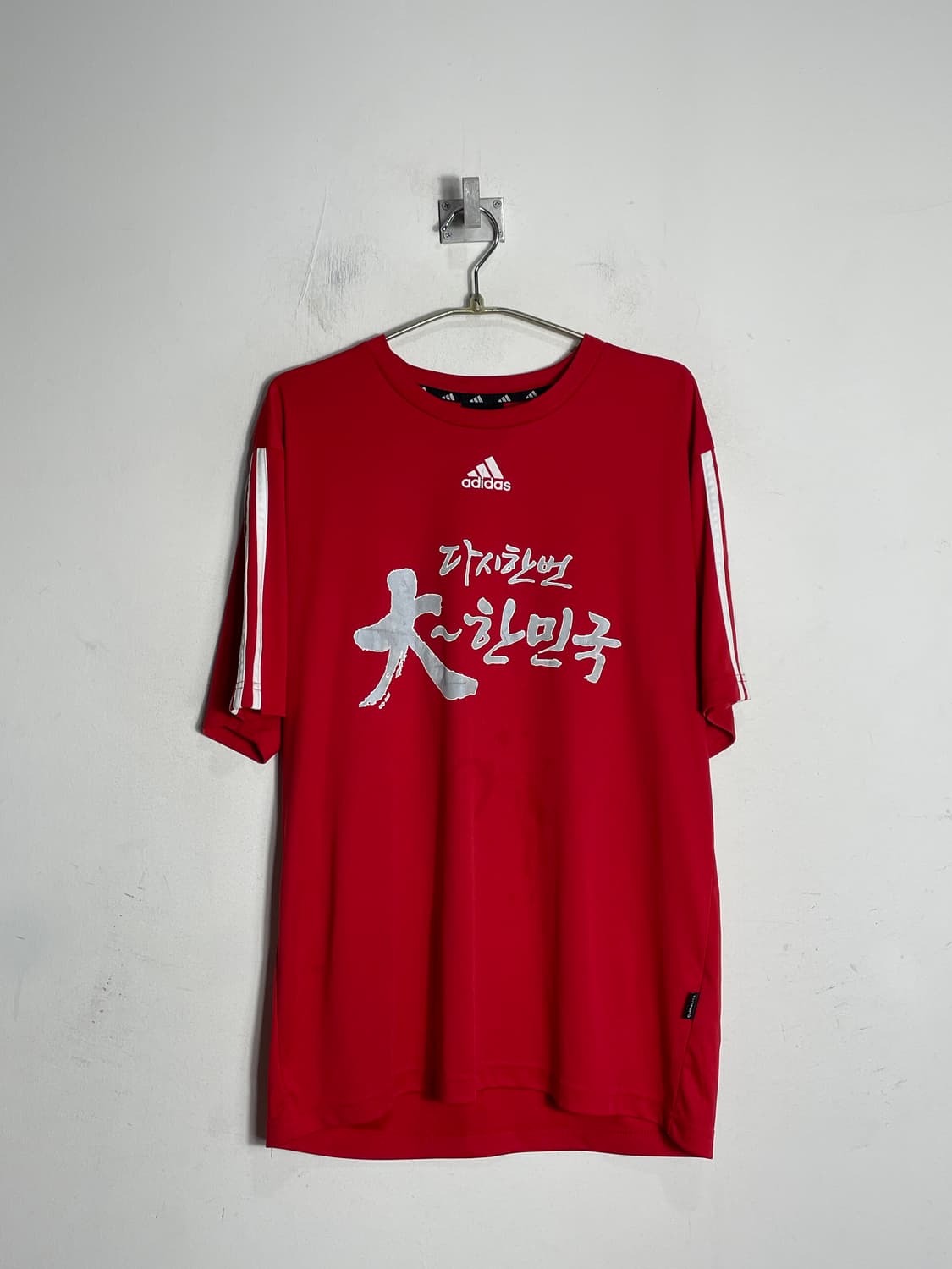 아디다스 다시한번 대한민국 반팔 티셔츠 레드 상품이미지1