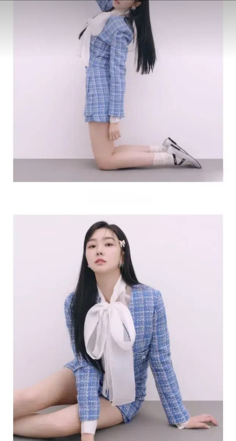 여성 55size 에고이스트 트위드 자켓 숏팬츠 세트 상품이미지1