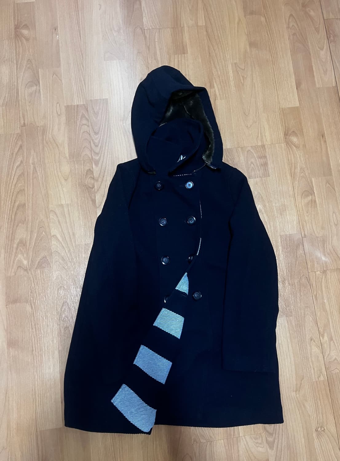 차일드매거진 빈티지 더블 피코트 블랙 상품이미지4