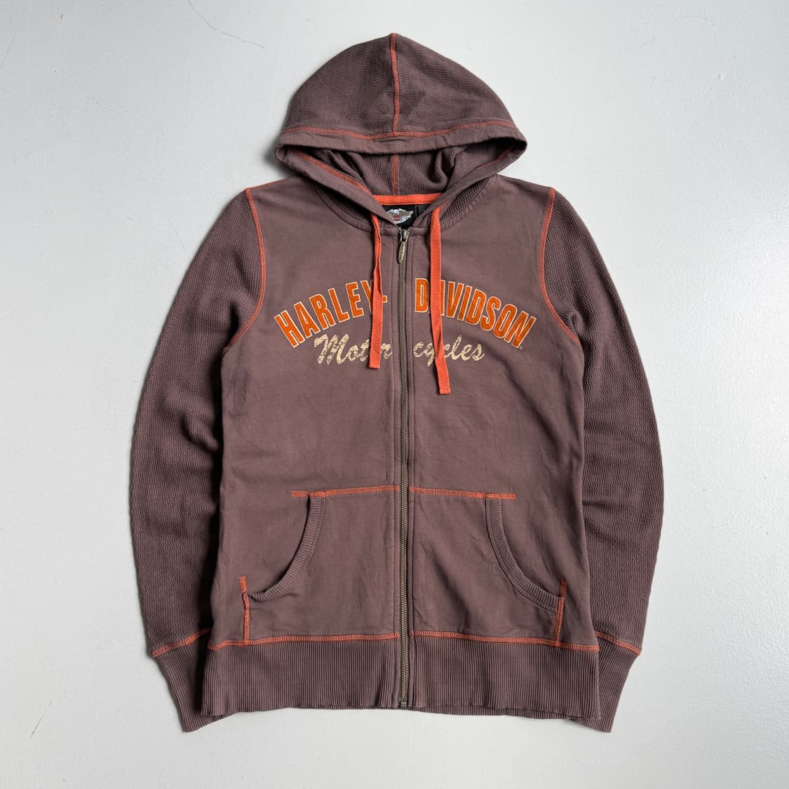 할리데이비슨 Y2K 스티치 빅로고 후드집업 상품이미지2