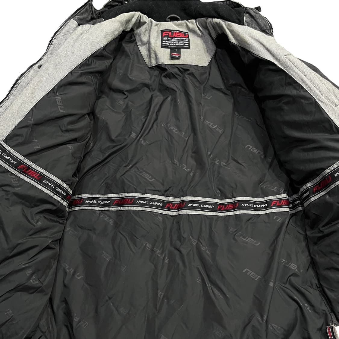 후부 자수로고 데님 더플 자켓 상품이미지5