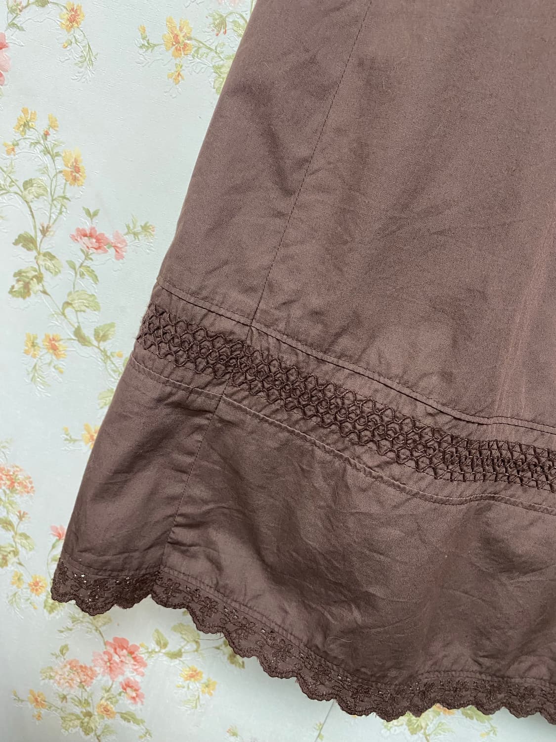 브라운 모리 롱 스커트 상품이미지2