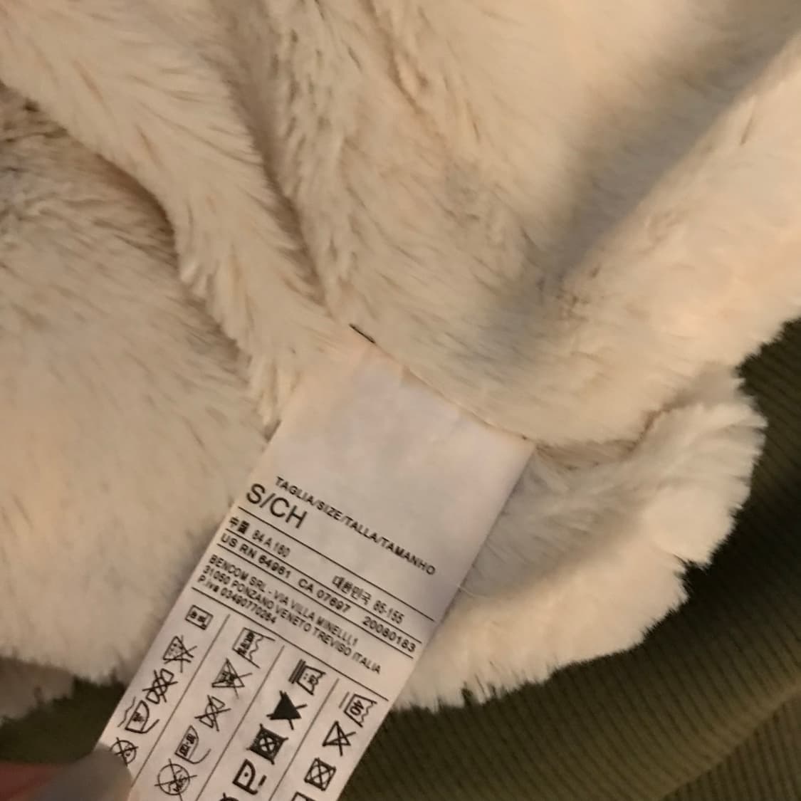 Benetton 베네통 갸루 와투케 융 기모 카키 집업 상품이미지8