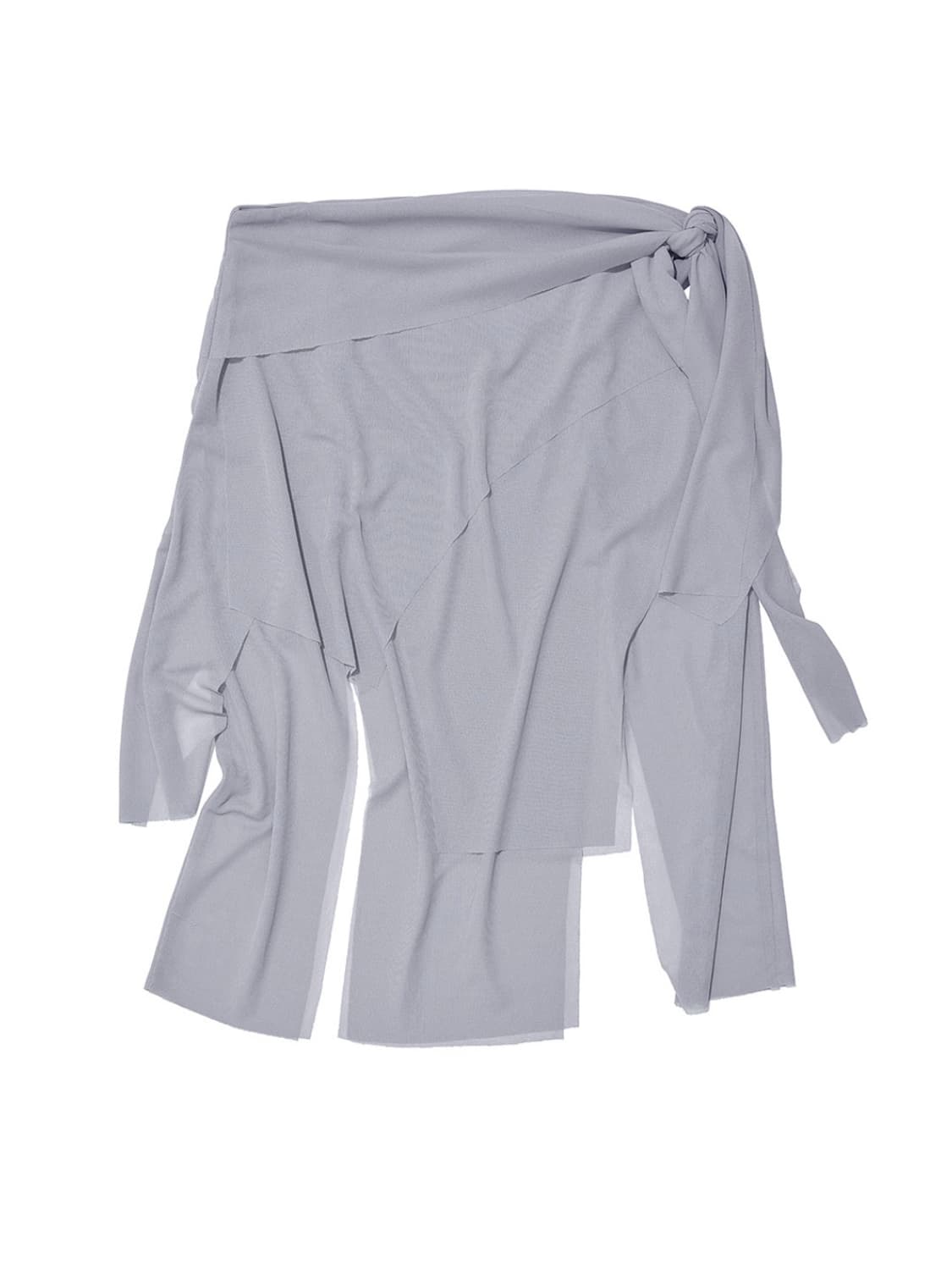 [택포]BOW-TIE PANELED MIDI SKIRT LIGHTGREY 상품이미지4