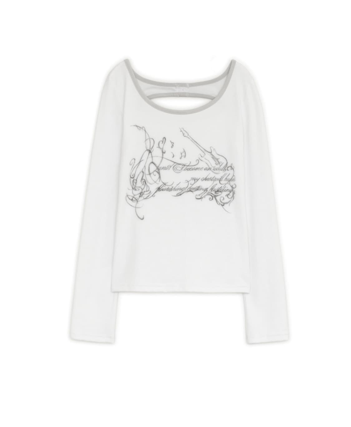 허그유어스킨 슬리브 슬릿 버튼 프린트 탑 상품이미지2