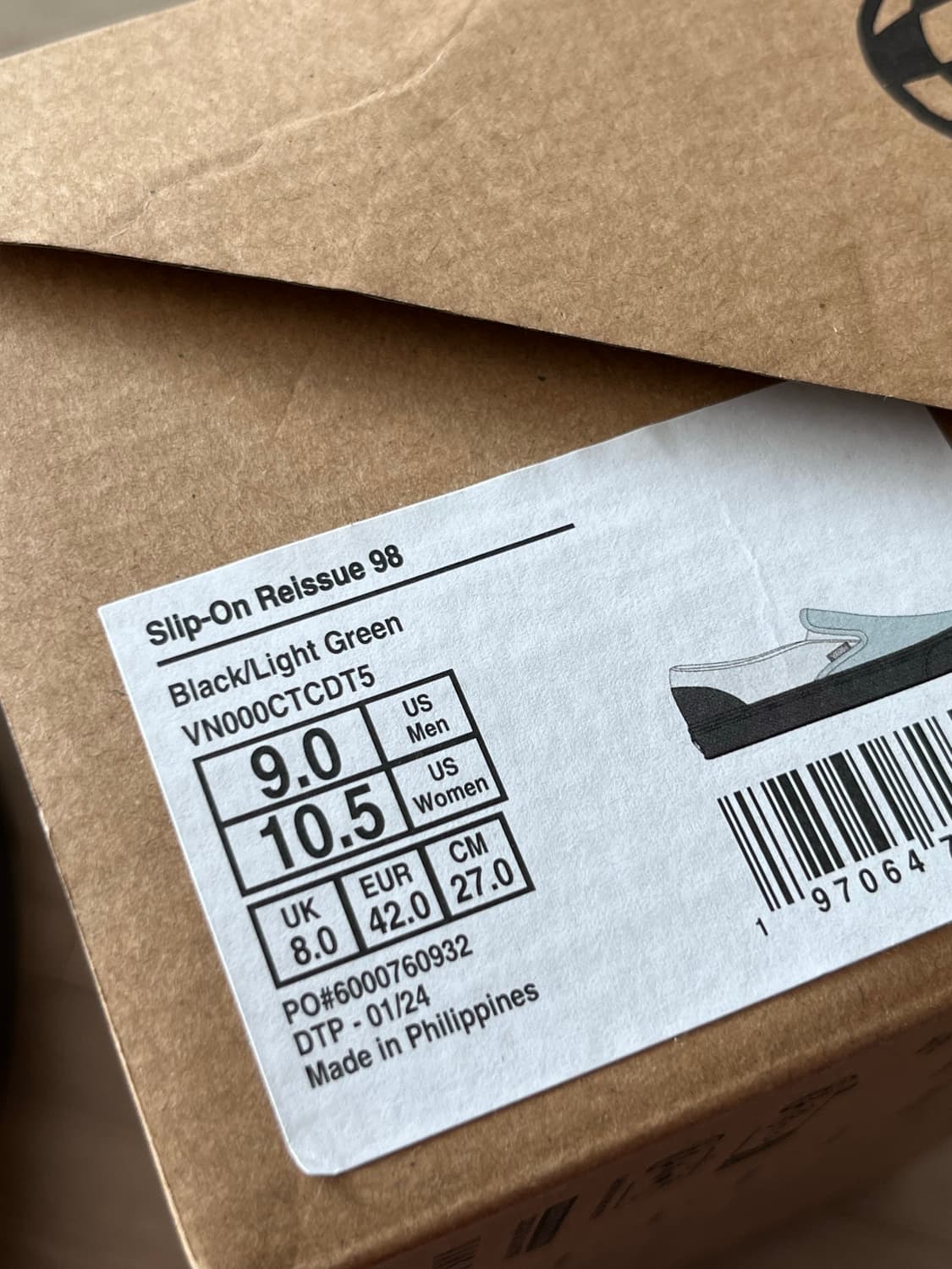 슬립온 리이슈 98 - 블랙:라이트 그린 상품이미지4