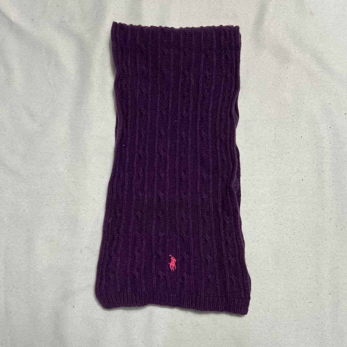 OS 폴로랄프로렌 퍼플 케이블 머플러 상품이미지2