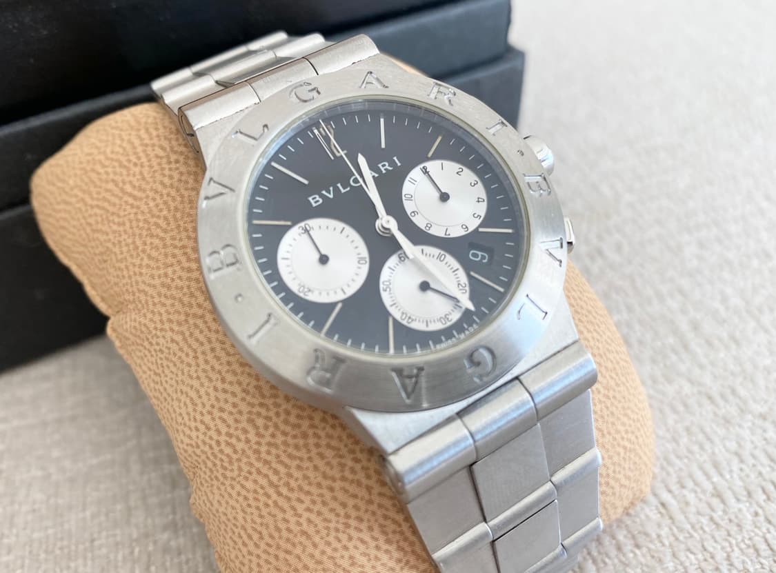 불가리 디아고노 CH35S 35mm 블랙 크로노 쿼츠 미듐 중형 상품이미지4