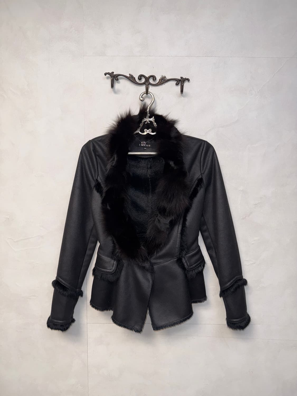 Egoist black rabbit & fox fur mustang 상품이미지3