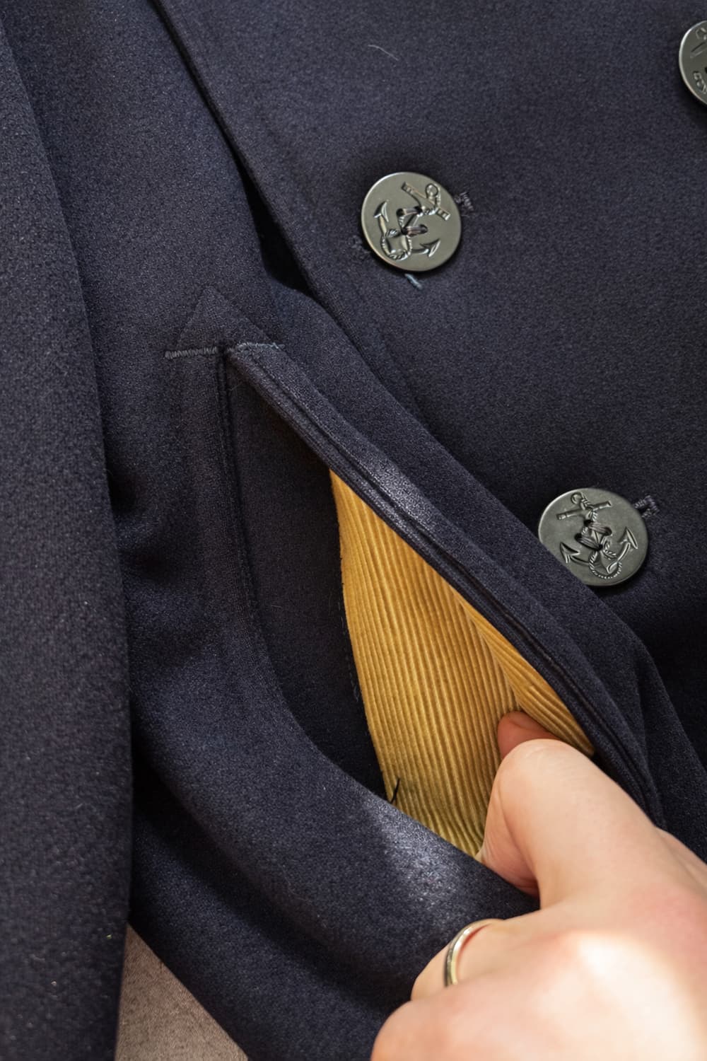 40's WW2 미 해군 10 버튼 피코트 95~100 상품이미지4