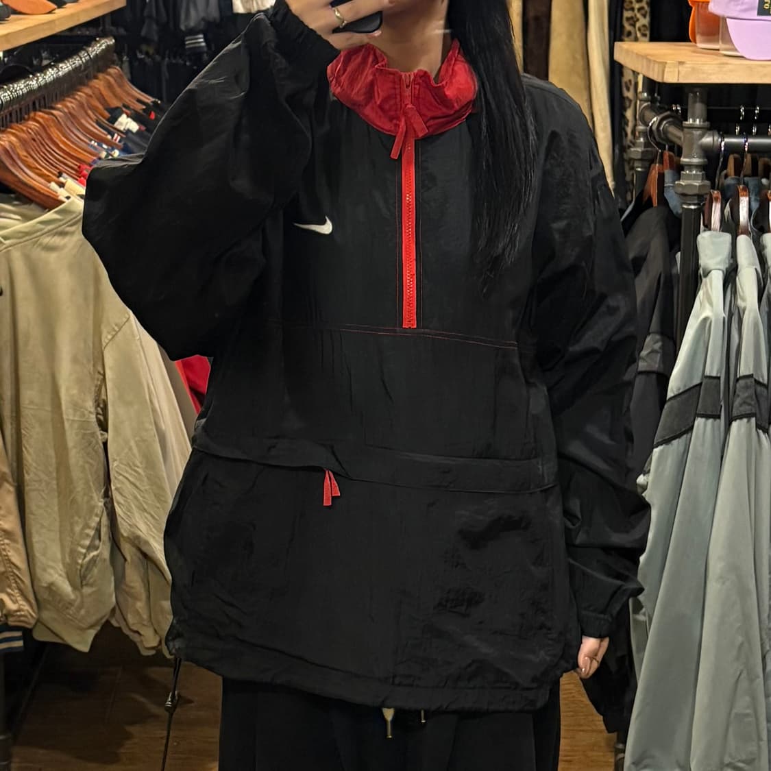 [HI] Nike 나이키 반집업 바람막이 블랙 상품이미지2