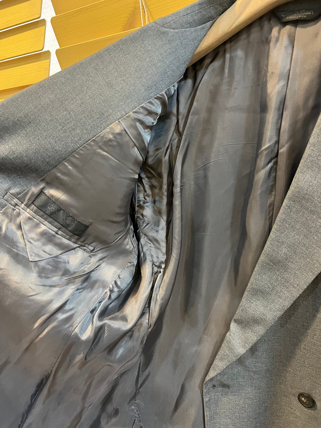 캘빈클라인  남성 그레이 울정장셋업 울자켓 울팬츠 상품이미지5