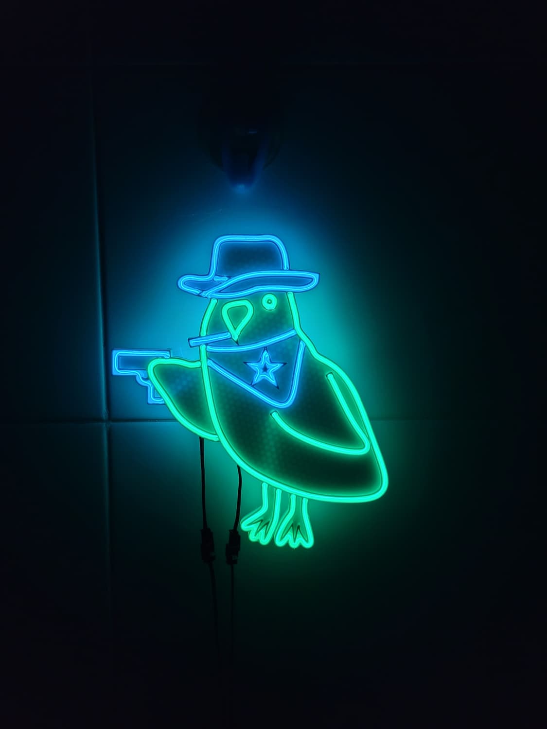 네온사인 앵무새 카우보이2 led 램프 조명 무드등 상품이미지3