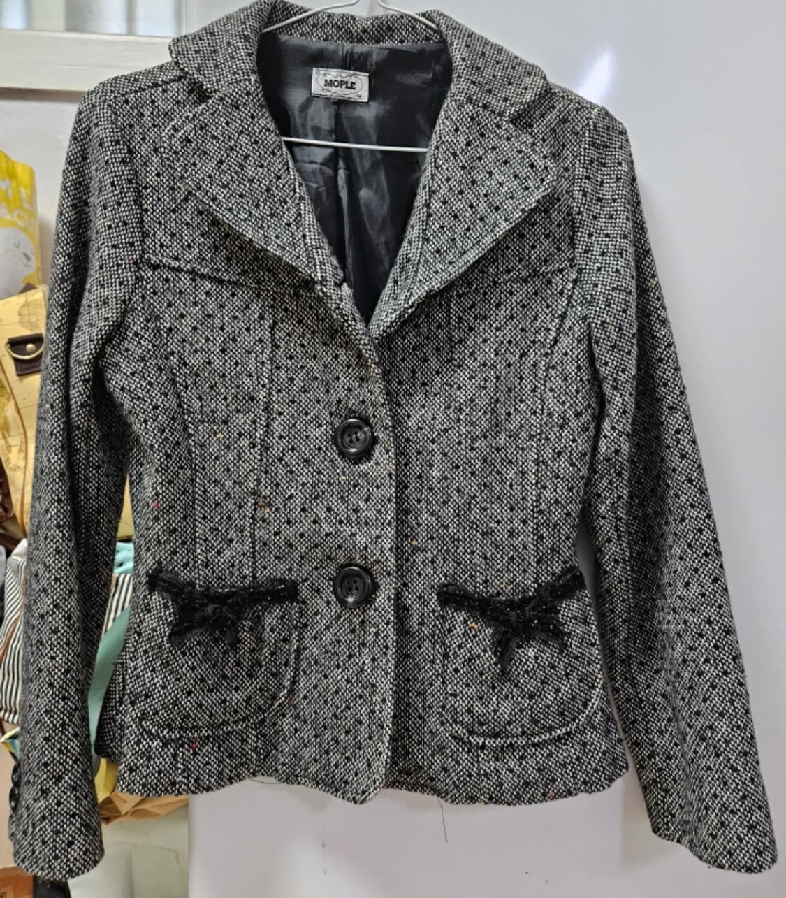 y2k빈티지 도트 리본 자켓 상품이미지1