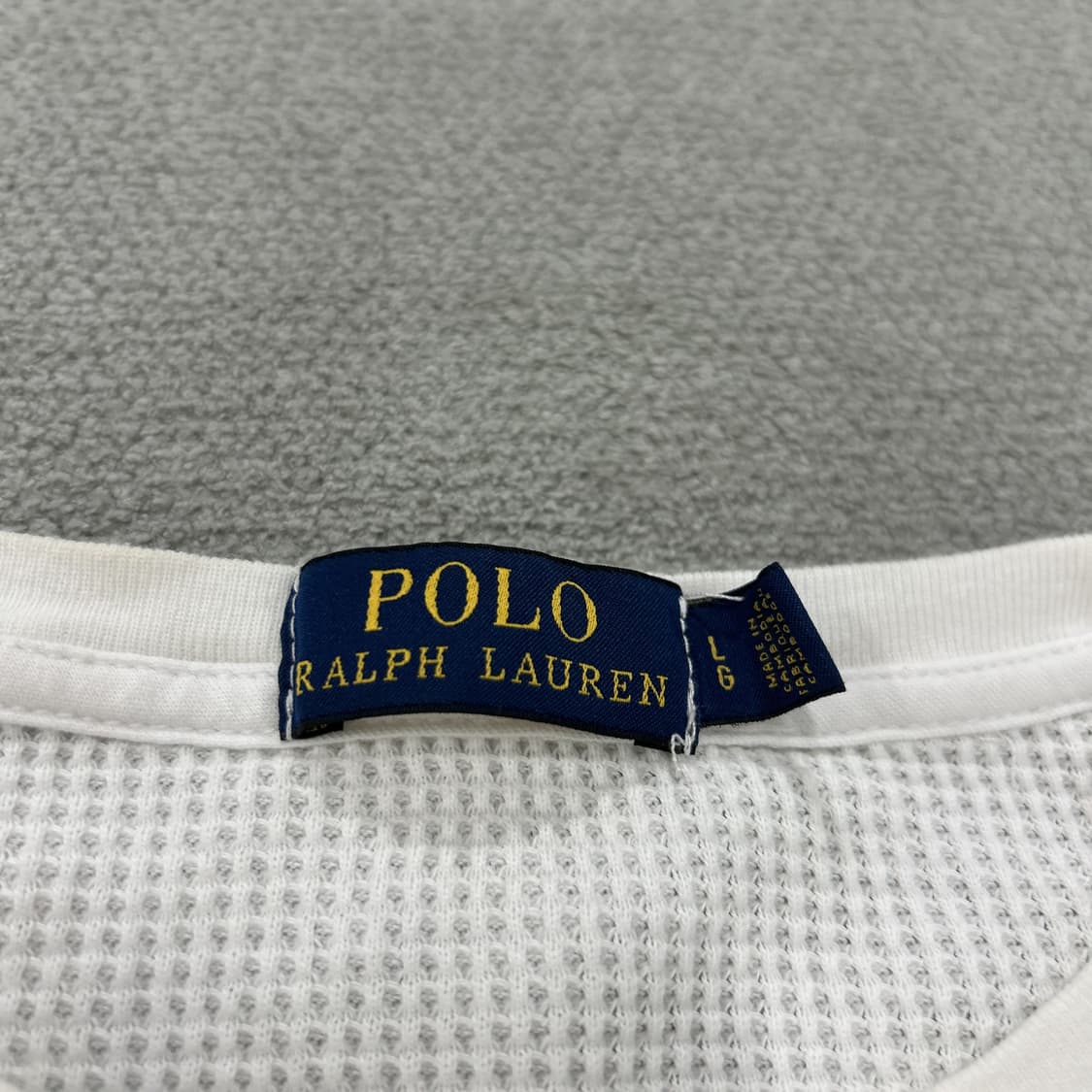 폴로 랄프로렌 와플 롱슬리브 화이트 L 상품이미지2