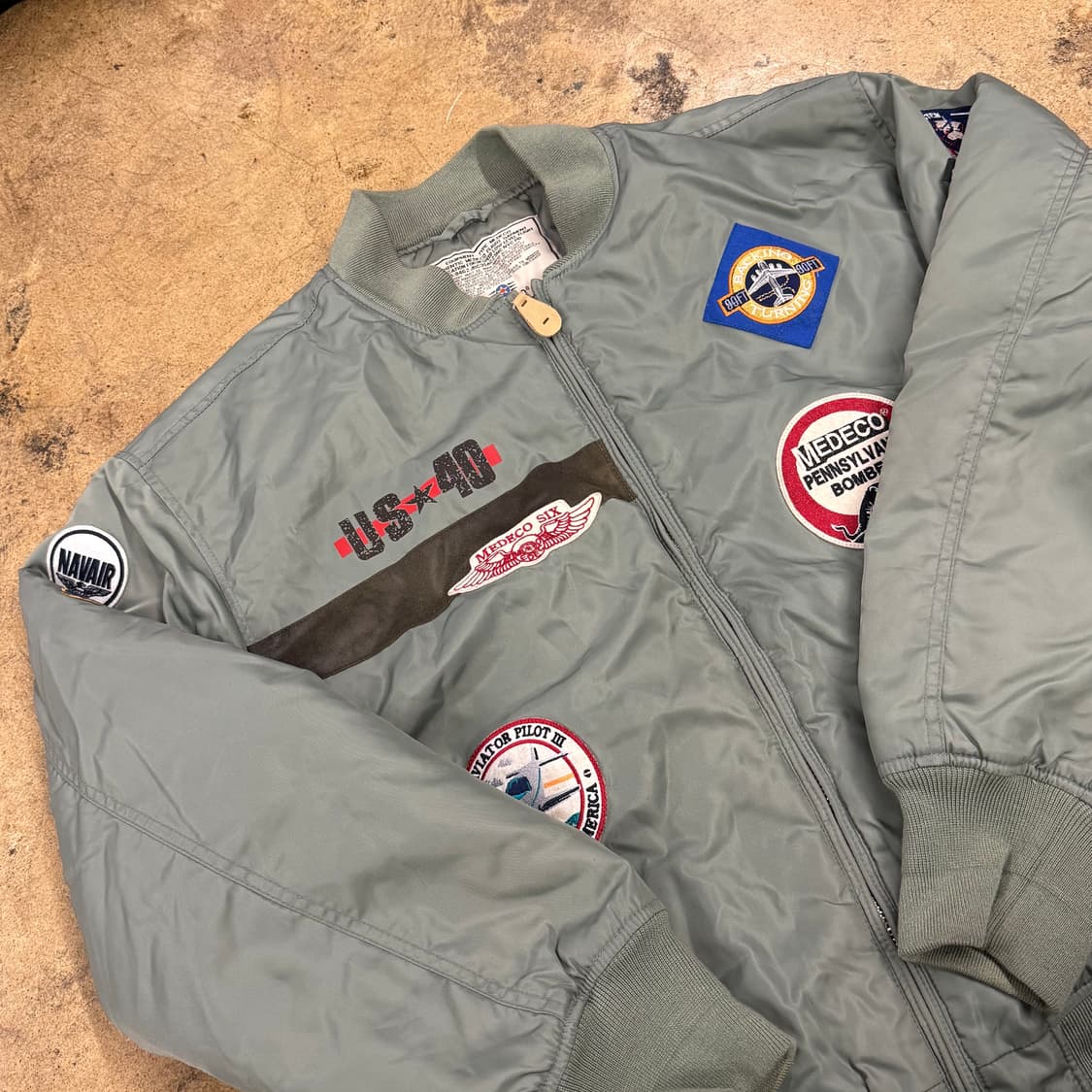 [정품/3XL] 메데코 항공 점퍼 패치 봄버 자켓 b19 상품이미지1