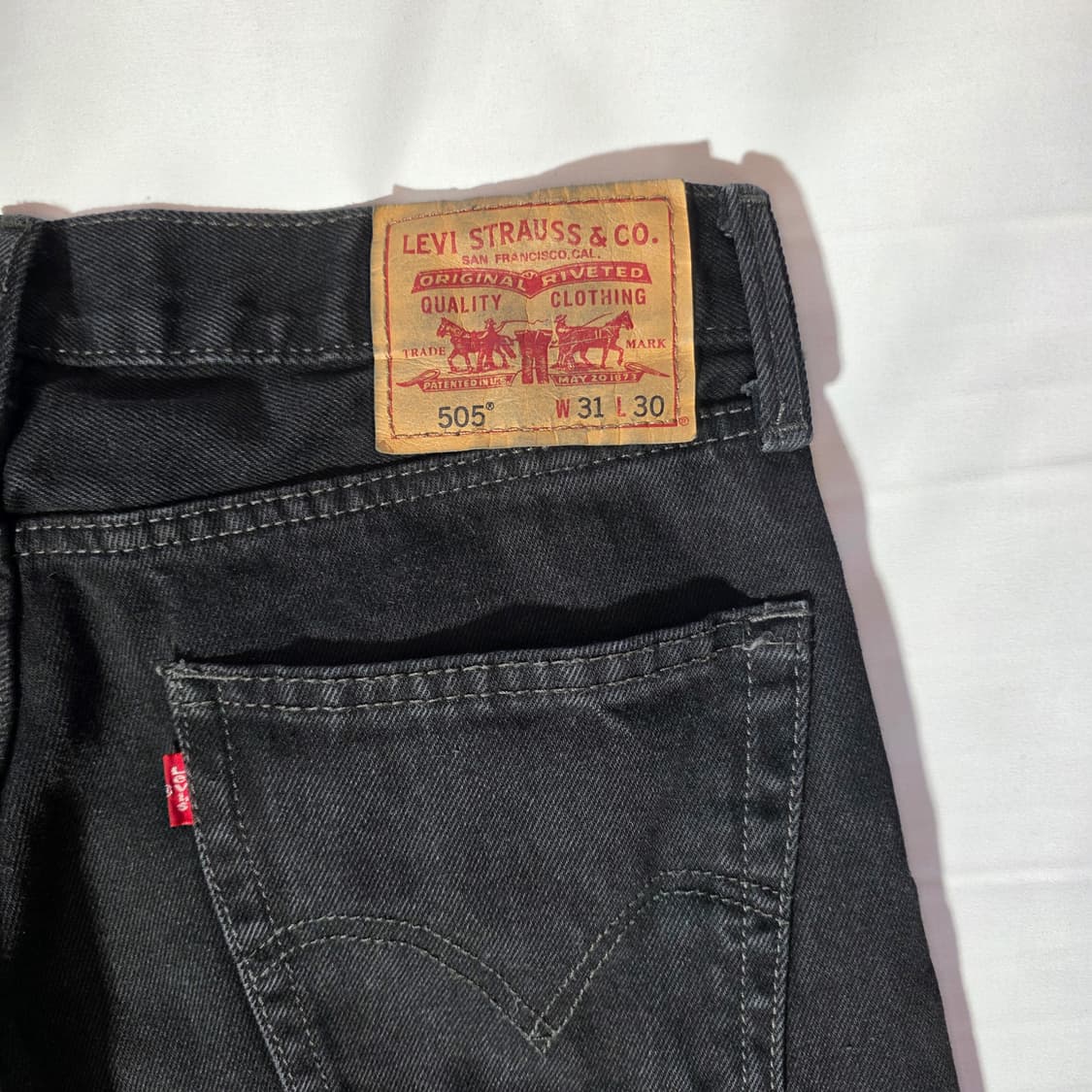 [W31L30]00s 리바이스 505 스트레이트핏 블랙 데님 팬츠 상품이미지6