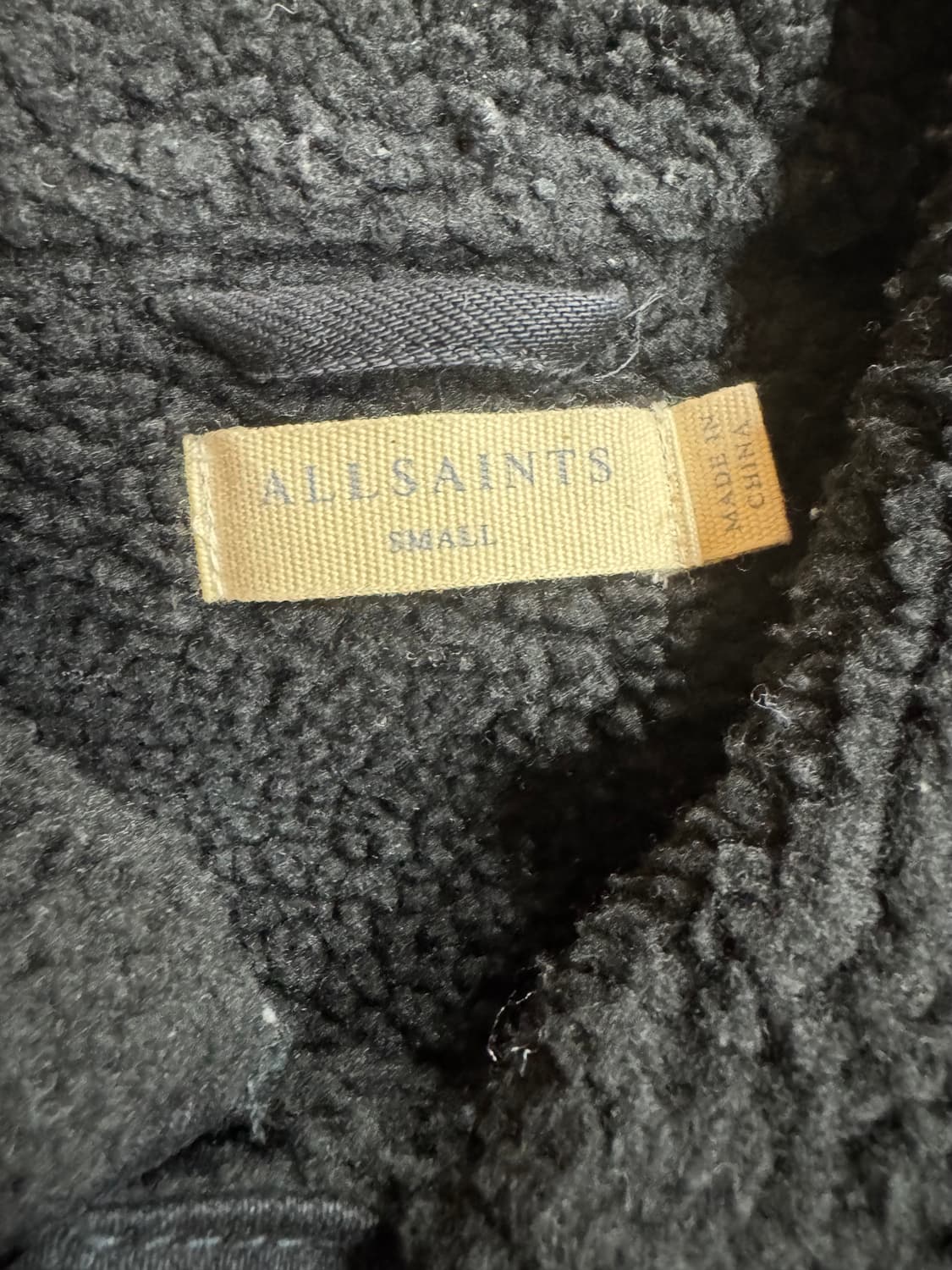 올세인츠 타입 2 쉐르파 데님 트러커 자켓 블랙 상품이미지3