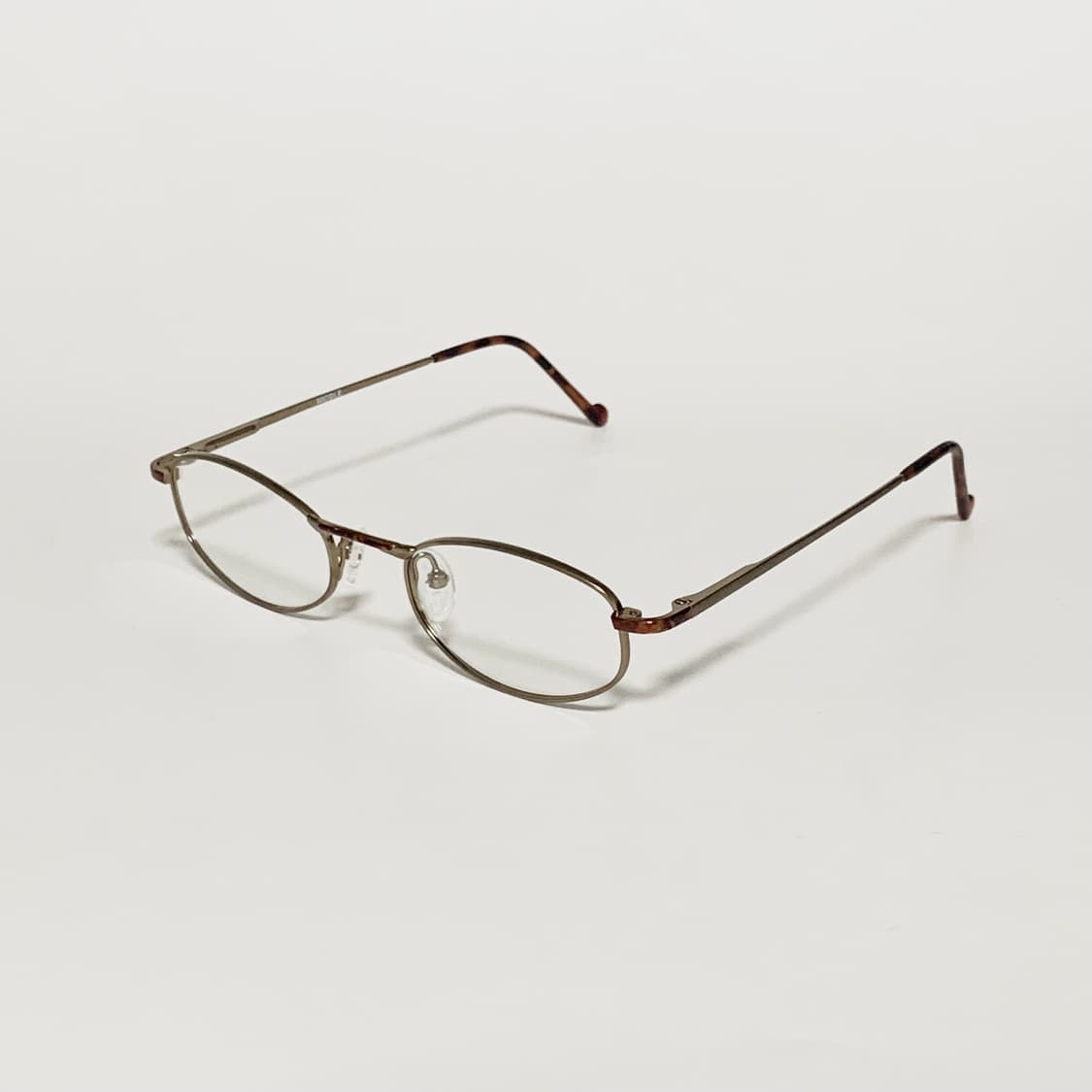 955 데드스탁 빈티지안경 클래식 오벌 골드 호피 가벼운 티타늄 픽키 상품이미지2
