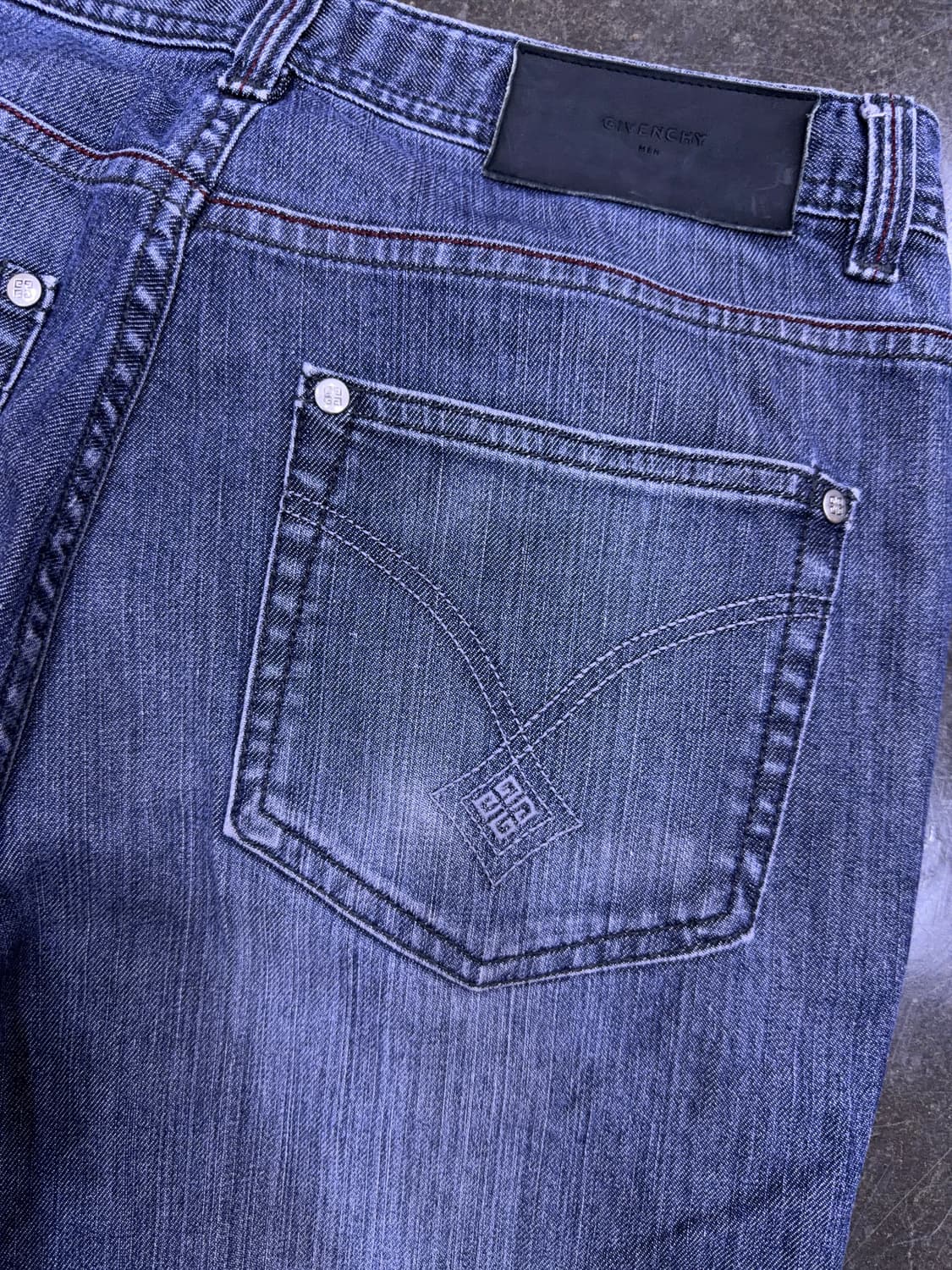 지방시 루즈핏 빈티지 워싱 쿨 그레이 데님팬츠 32 상품이미지7