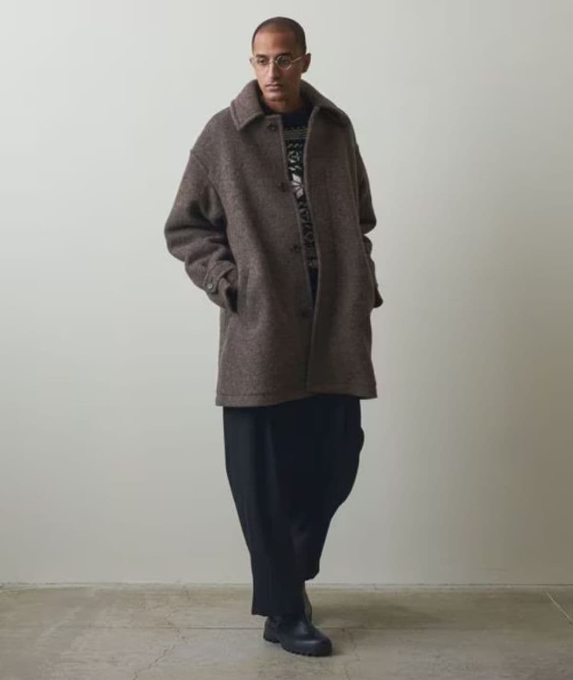 스티븐 알란 니트 플렉 하프 발마칸 코트 상품이미지2